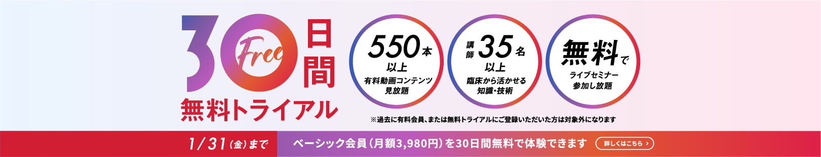 30日間無料トライアルキャンペーン